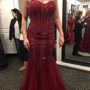 Red Jovani Gown